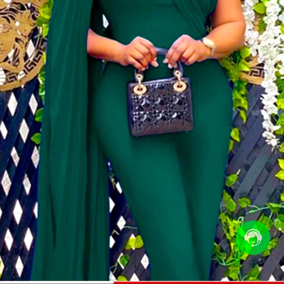 Sexy Dark Green Formal Jumpsuit - Picture 2 of 2